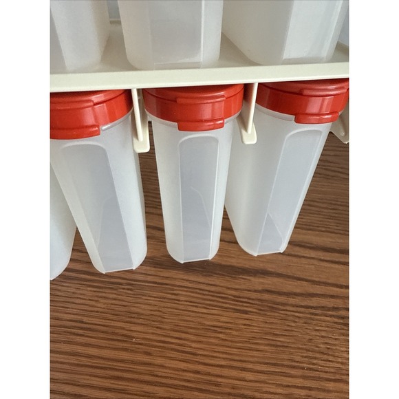Vintage Tupperware Modular Mates Spice Rack Shakers 1846 1844-16 1847-3 - Picture 4 of 12